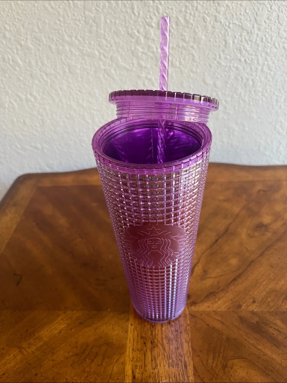 Starbucks Iridescent Purple Studded Tumbler with Straw